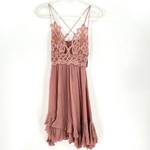 Free People Rose Adell Mini Dress, Medium Nwt - image 1